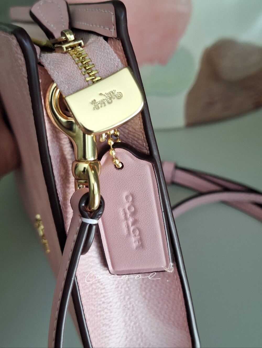 NEW Coach Limited Slim Crossbody Bag In Signature Canvas Powder Pink Purse - Picture 6 of 11